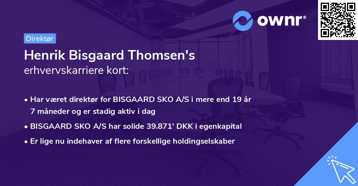 Henrik Bisgaard Thomsen's erhvervskarriere kort