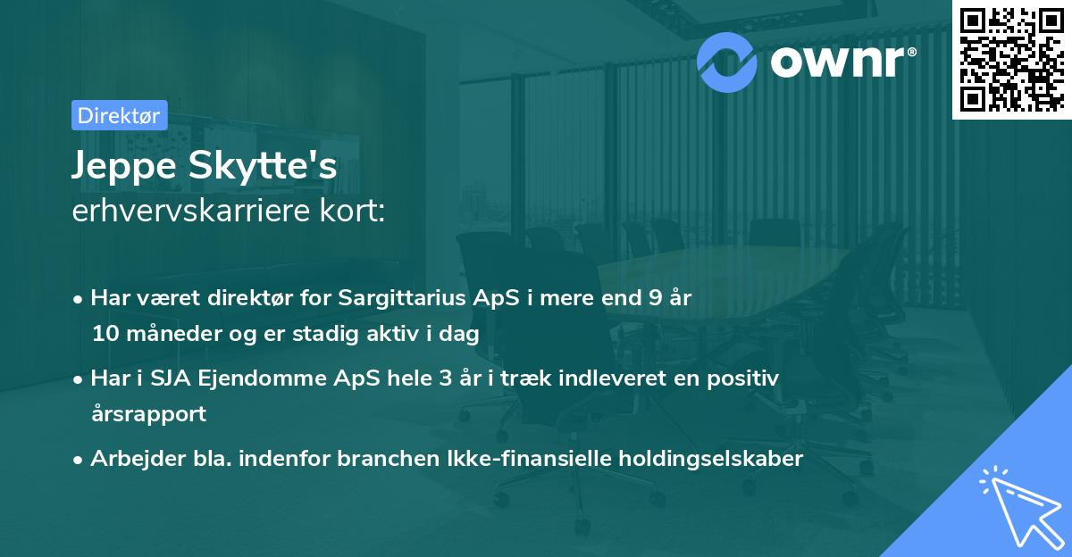 Jeppe Skytte's erhvervskarriere kort