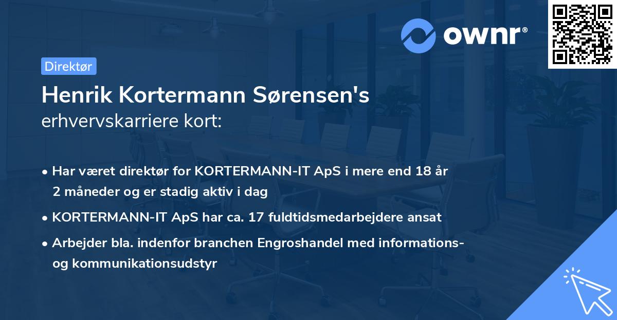 Henrik Kortermann Sørensen's erhvervskarriere kort