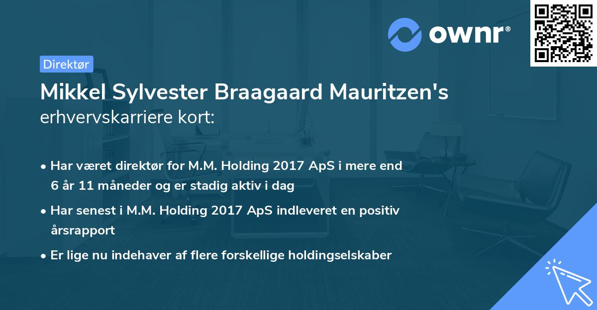 Mikkel Sylvester Braagaard Mauritzen's erhvervskarriere kort