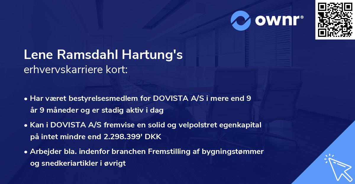 Lene Ramsdahl Hartung's erhvervskarriere kort