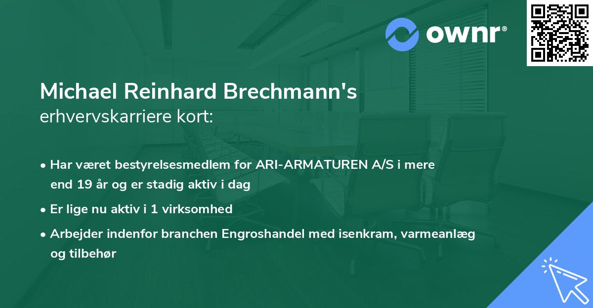 Michael Reinhard Brechmann's erhvervskarriere kort