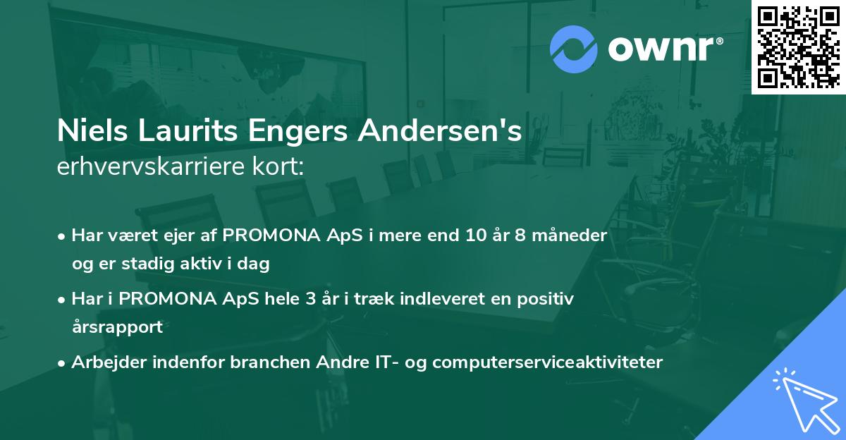 Niels Laurits Engers Andersen's erhvervskarriere kort