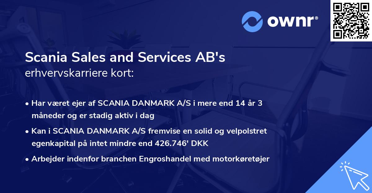 Scania Sales and Services AB's erhvervskarriere kort