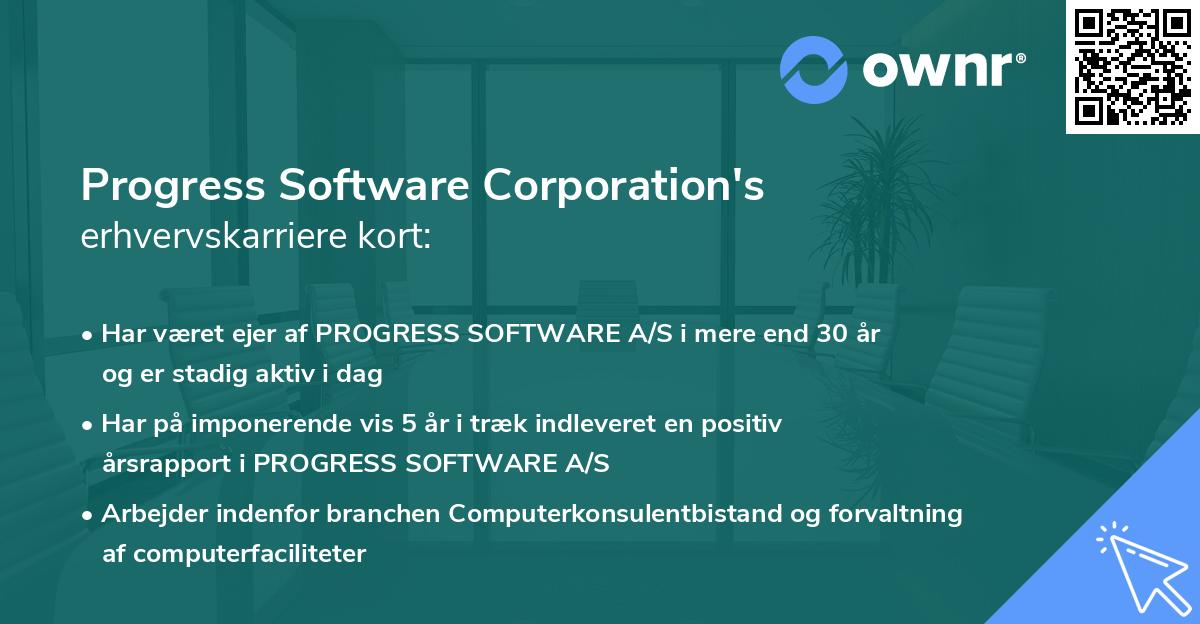 Progress Software Corporation's erhvervskarriere kort
