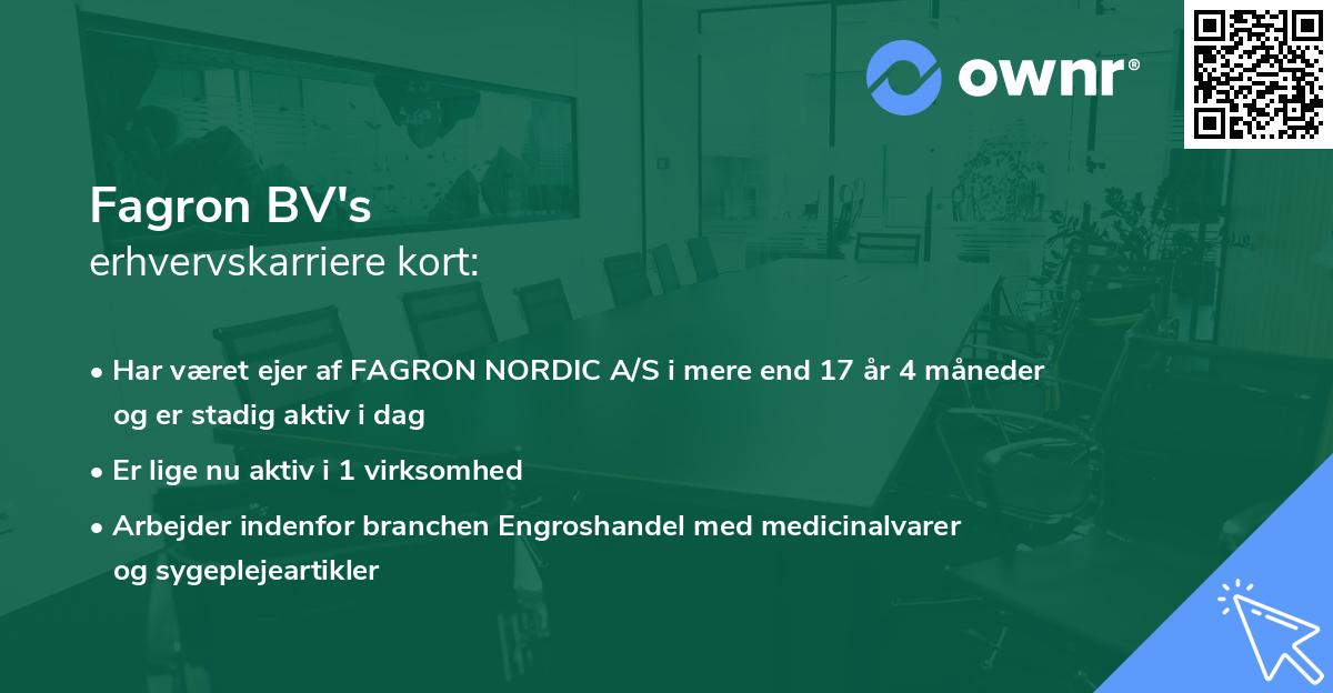 Fagron BV's erhvervskarriere kort