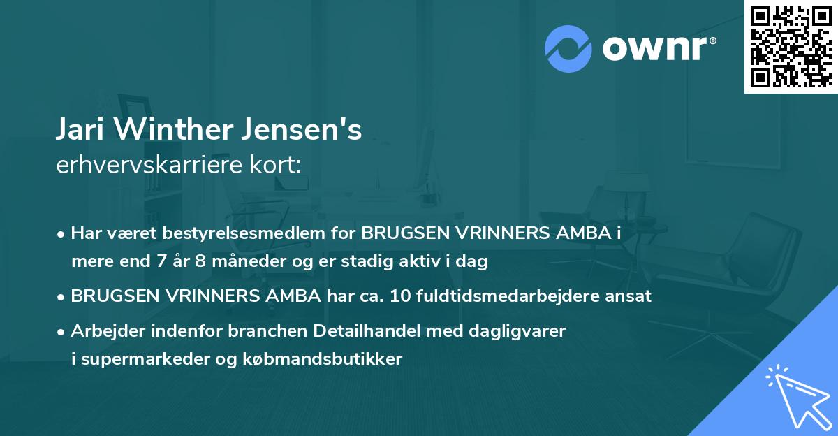 Jari Winther Jensen's erhvervskarriere kort