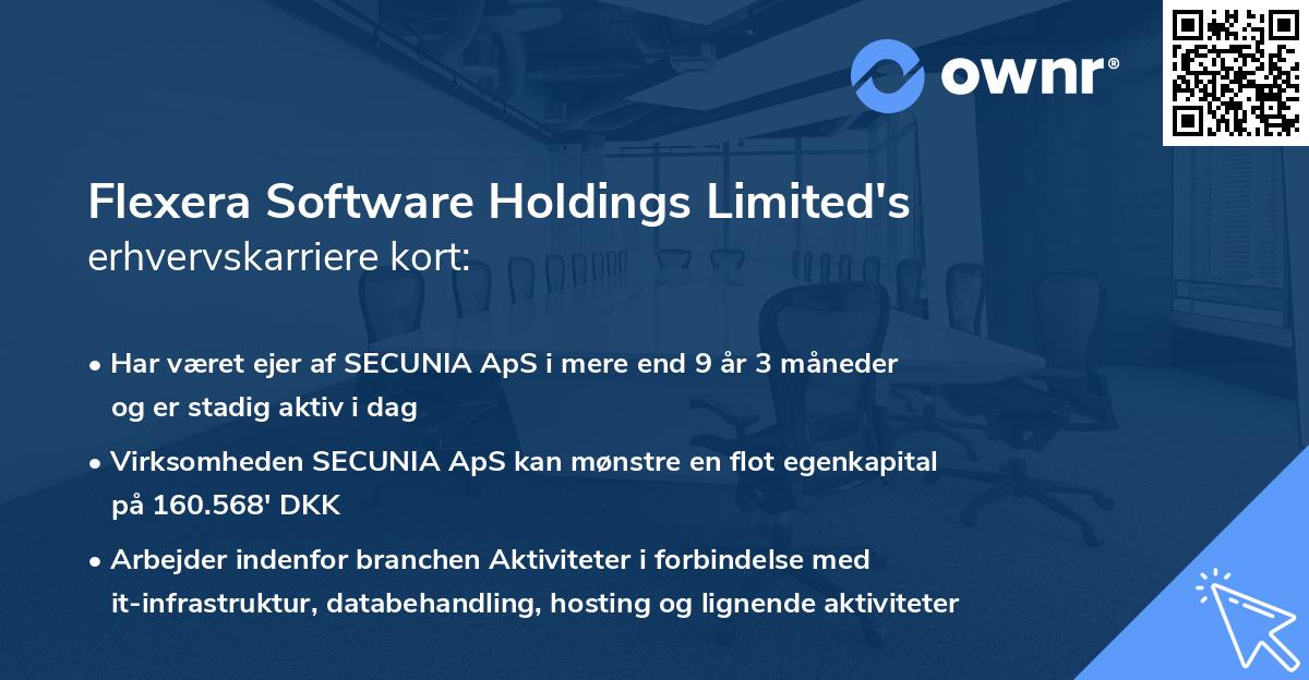 Flexera Software Holdings Limited's erhvervskarriere kort