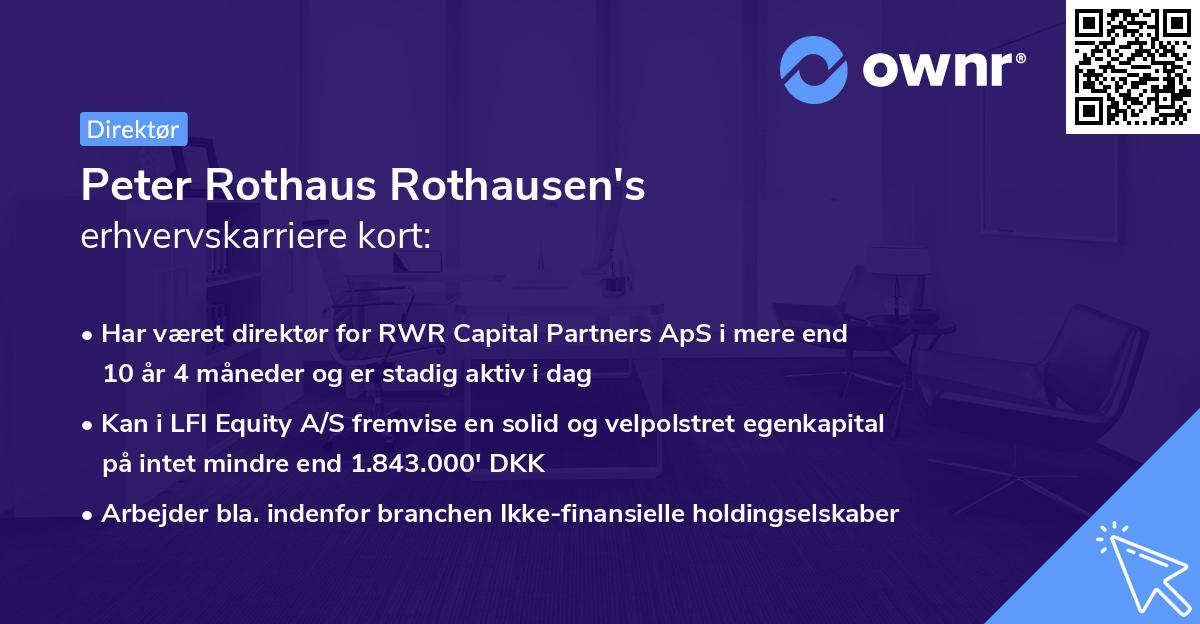 Peter Rothaus Rothausen's erhvervskarriere kort