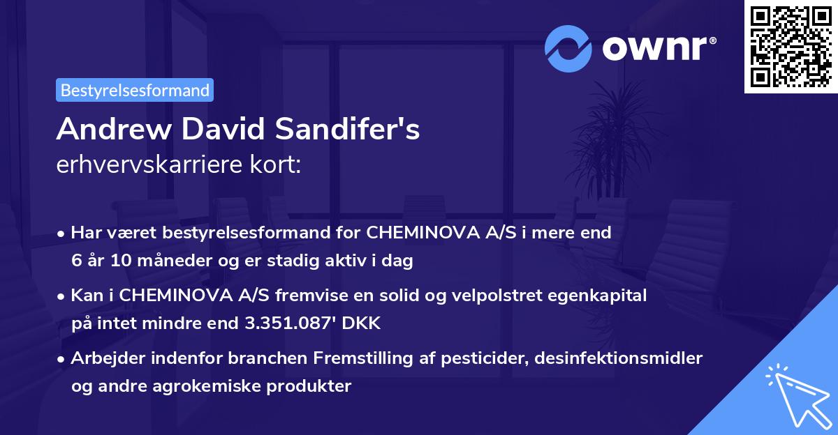 Andrew David Sandifer's erhvervskarriere kort