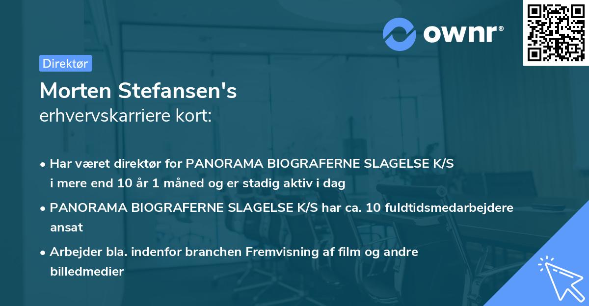 Morten Stefansen's erhvervskarriere kort