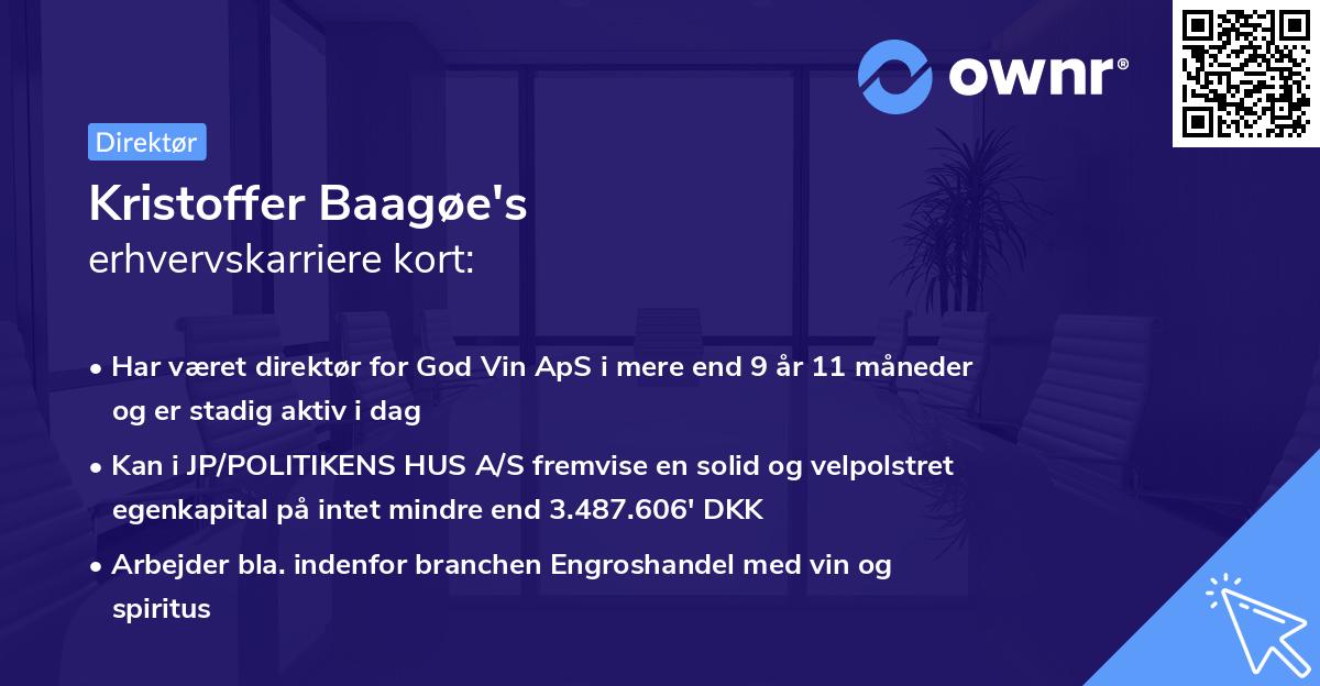 Kristoffer Baagøe's erhvervskarriere kort