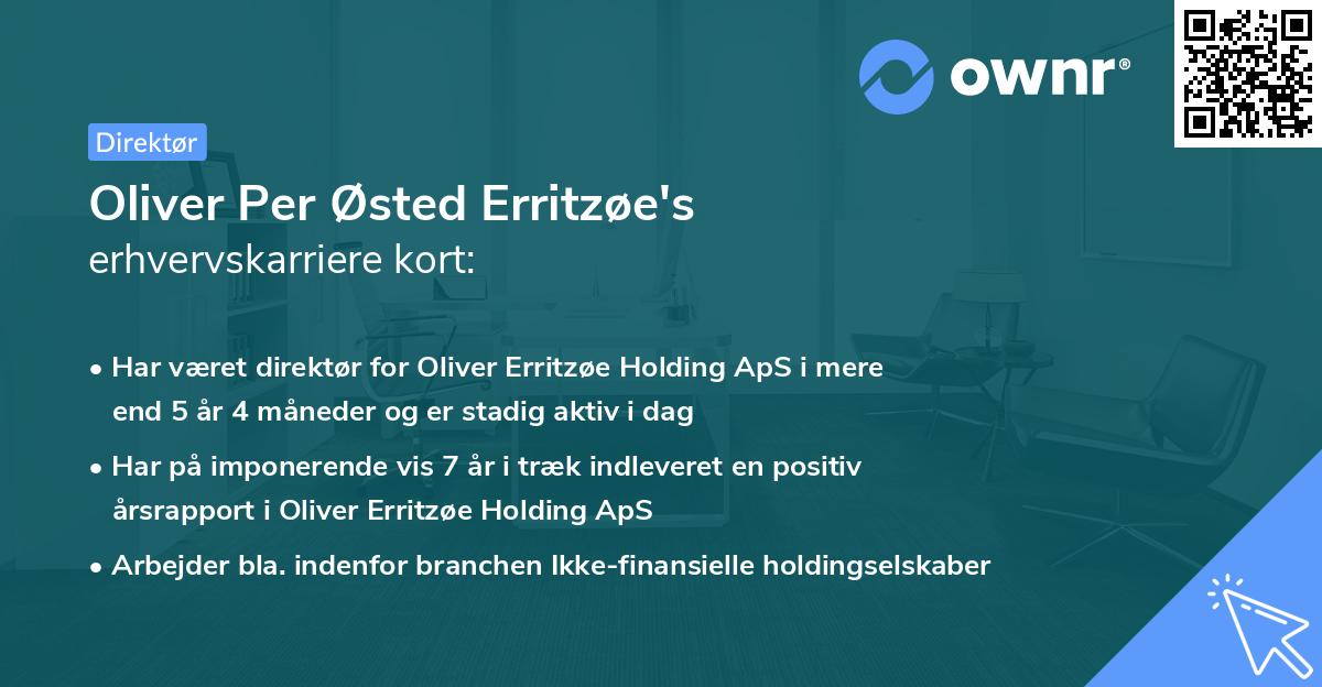 Oliver Per Østed Erritzøe's erhvervskarriere kort