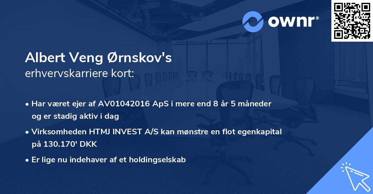 Albert Veng Ørnskov's erhvervskarriere kort