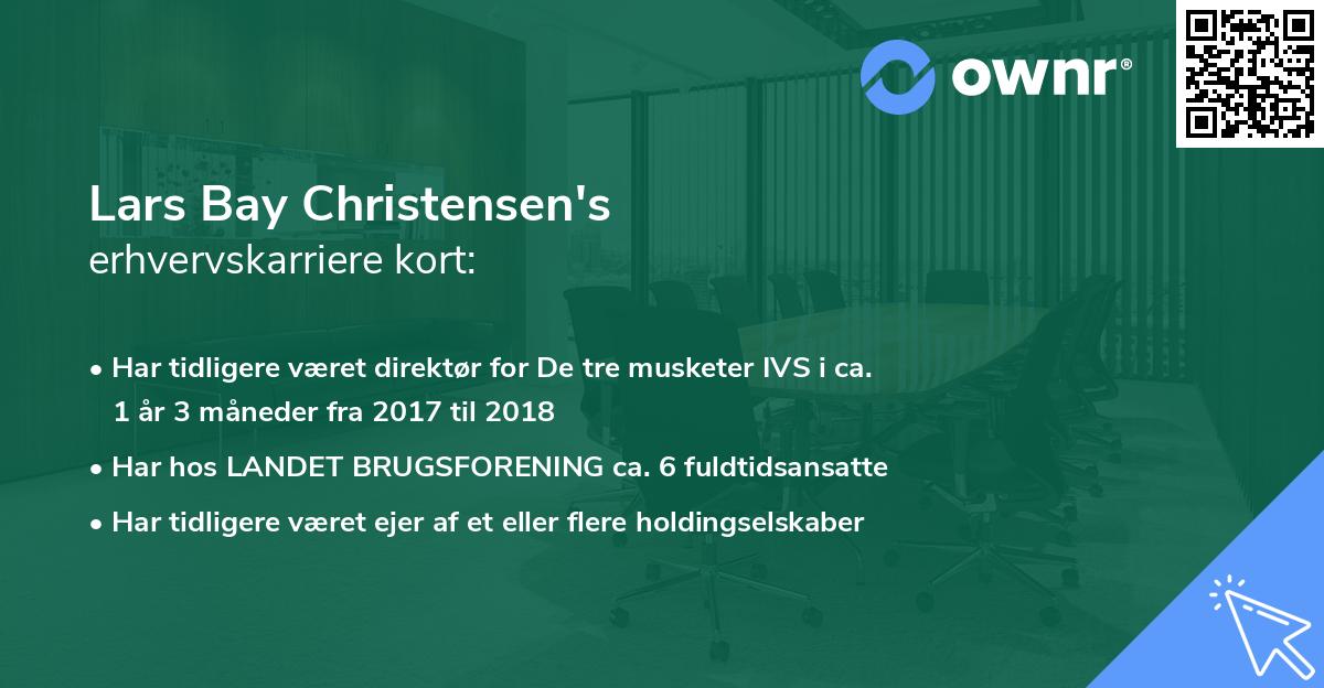 Lars Bay Christensen's erhvervskarriere kort