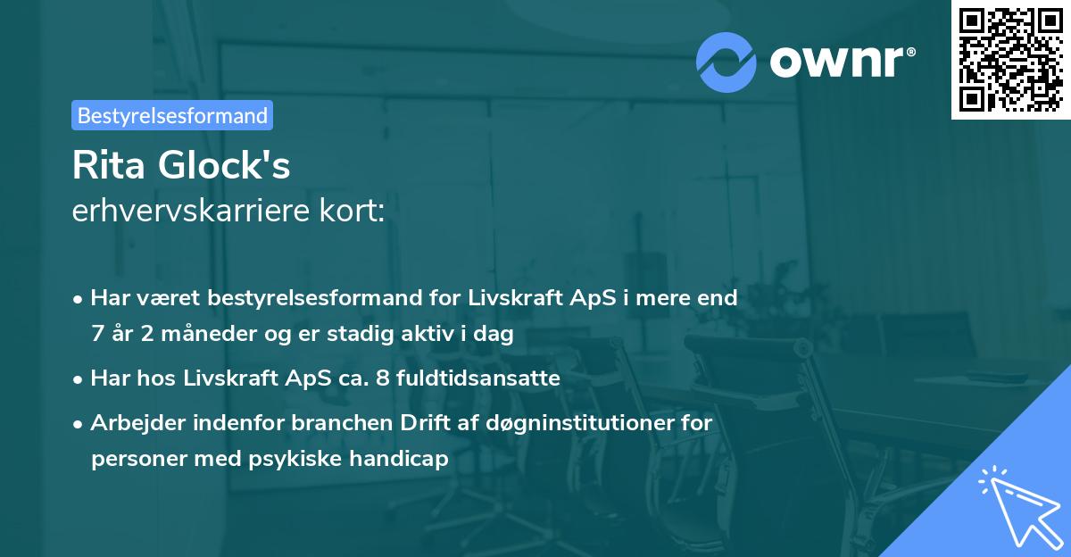 Rita Glock's erhvervskarriere kort