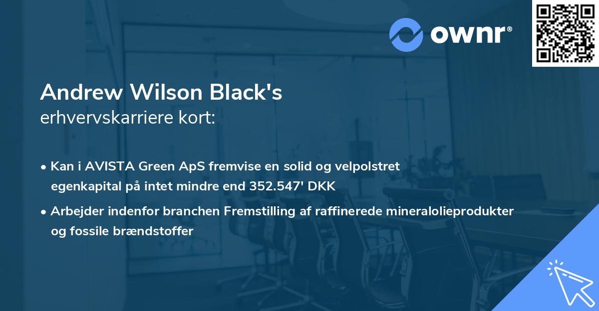 Andrew Wilson Black's erhvervskarriere kort