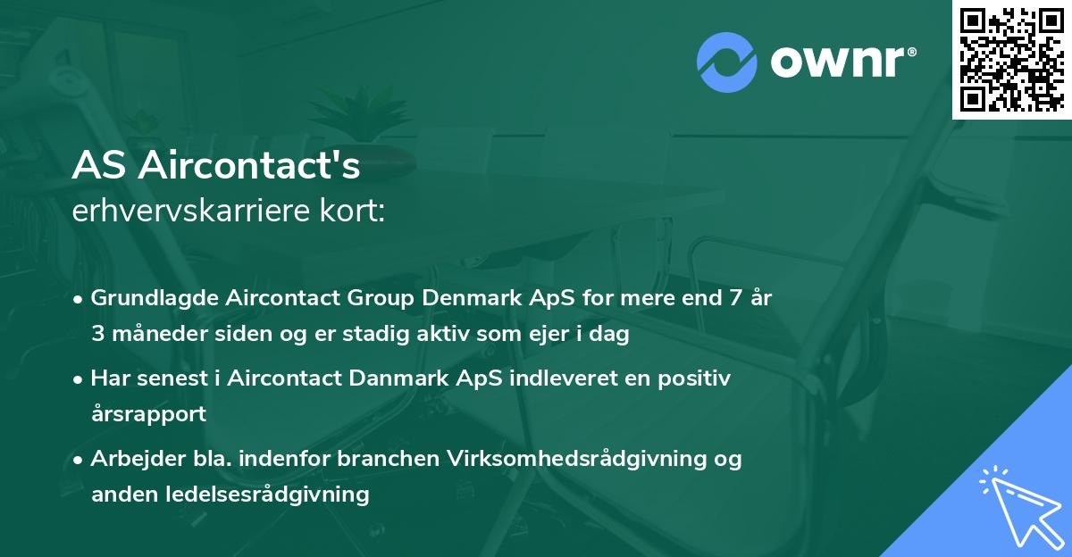 AS Aircontact's erhvervskarriere kort