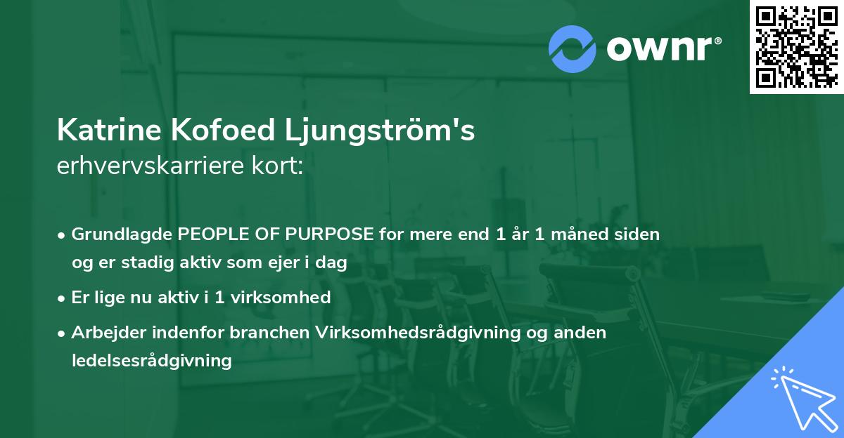 Katrine Kofoed Ljungström's erhvervskarriere kort