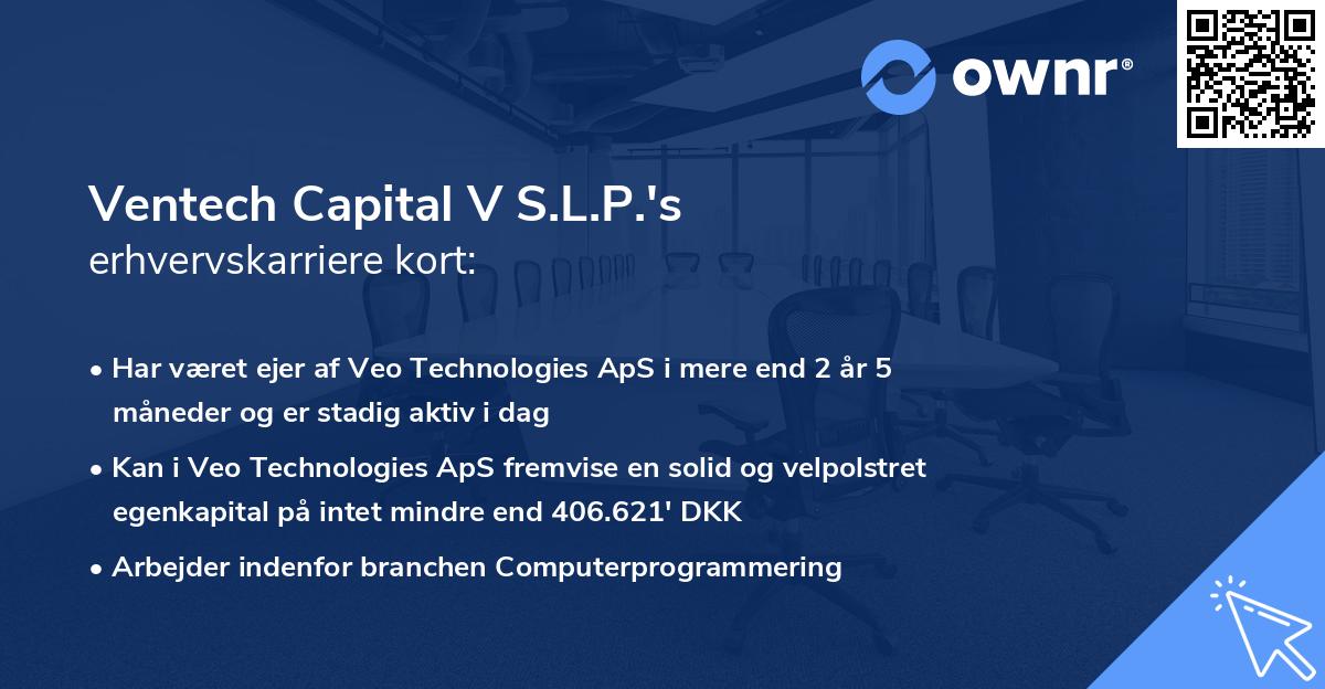 Ventech Capital V S.L.P.'s erhvervskarriere kort