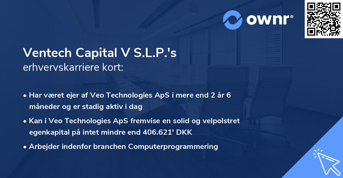 Ventech Capital V S.L.P.'s erhvervskarriere kort