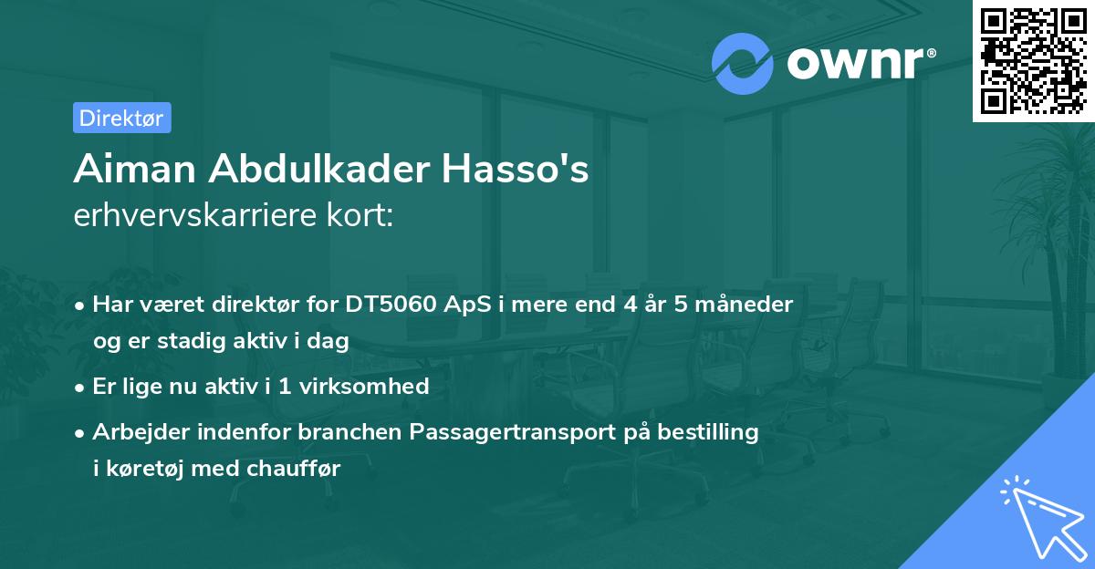 Aiman Abdulkader Hasso's erhvervskarriere kort