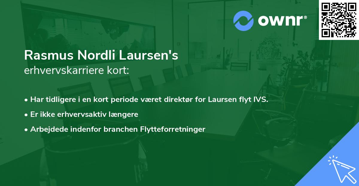 Rasmus Nordli Laursen's erhvervskarriere kort