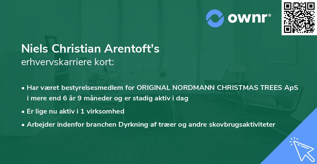 Niels Christian Arentoft's erhvervskarriere kort