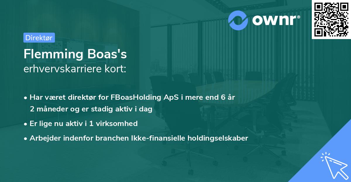 Flemming Boas's erhvervskarriere kort