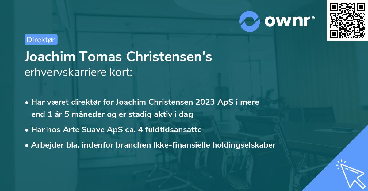 Joachim Tomas Christensen's erhvervskarriere kort