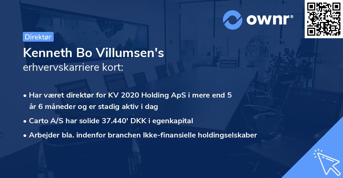 Kenneth Bo Villumsen's erhvervskarriere kort