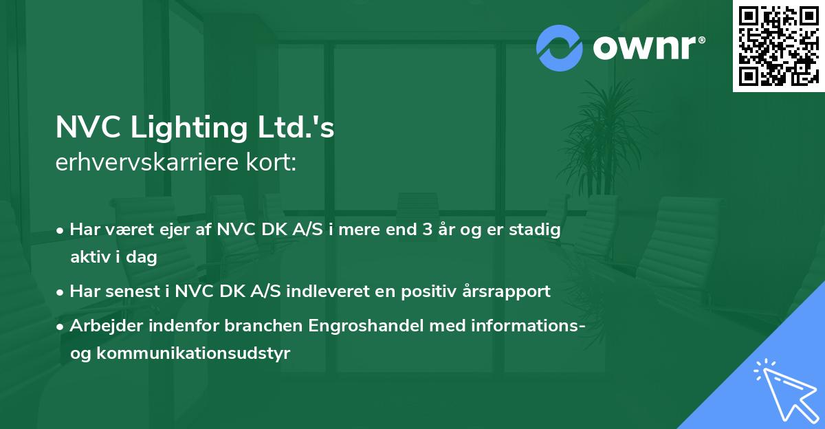 NVC Lighting Ltd.'s erhvervskarriere kort