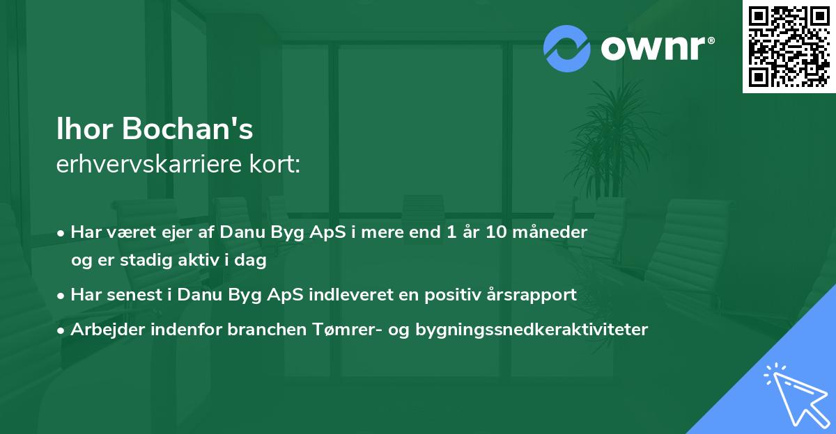 Ihor Bochan's erhvervskarriere kort