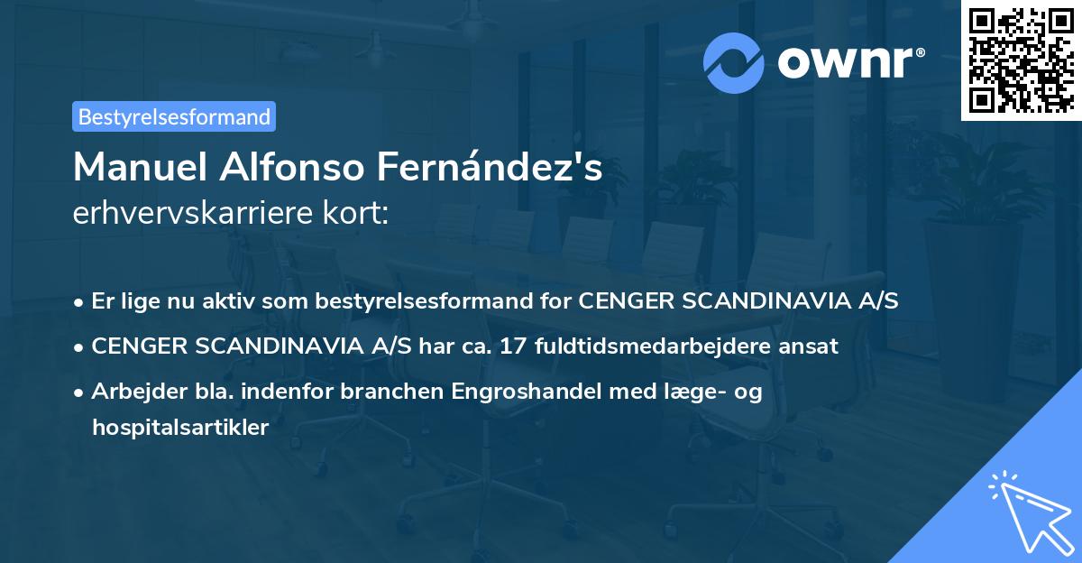 Manuel Alfonso Fernández's erhvervskarriere kort