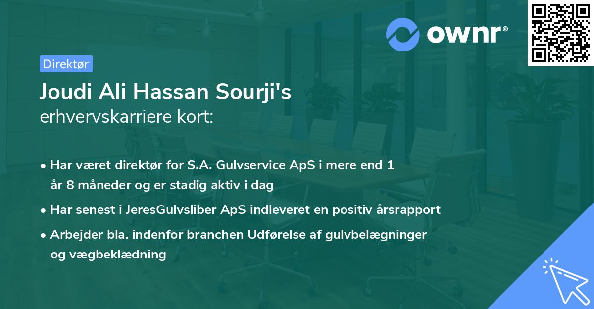 Joudi Ali Hassan Sourji's erhvervskarriere kort