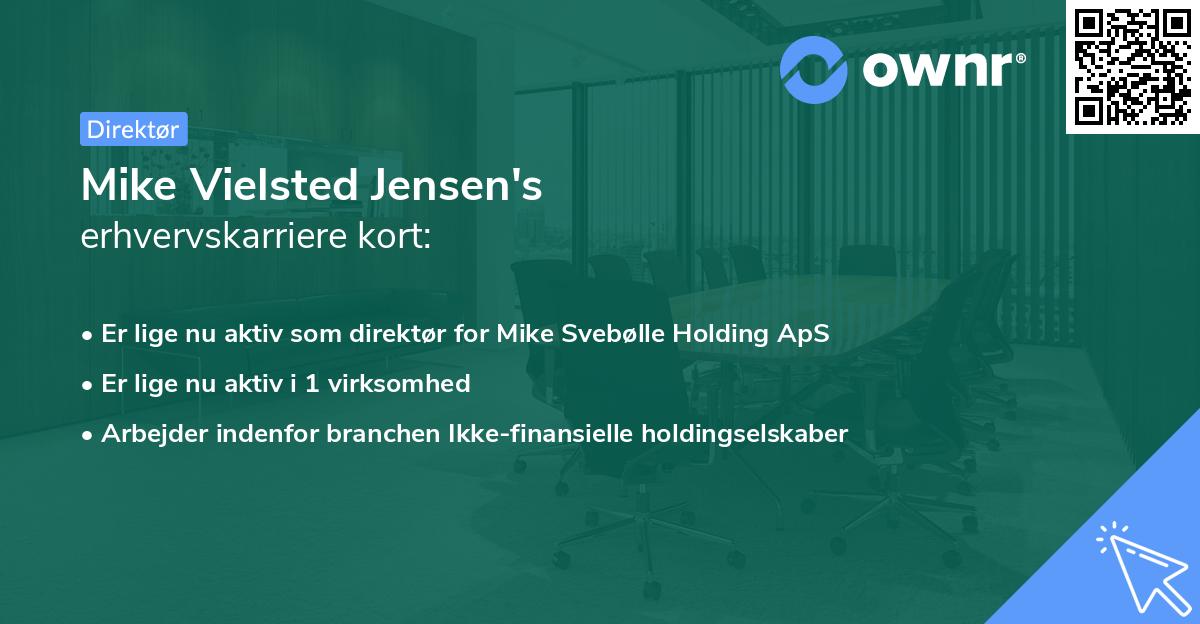 Mike Vielsted Jensen's erhvervskarriere kort