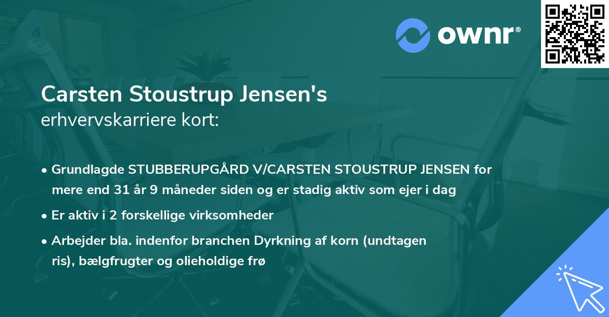Carsten Stoustrup Jensen's erhvervskarriere kort