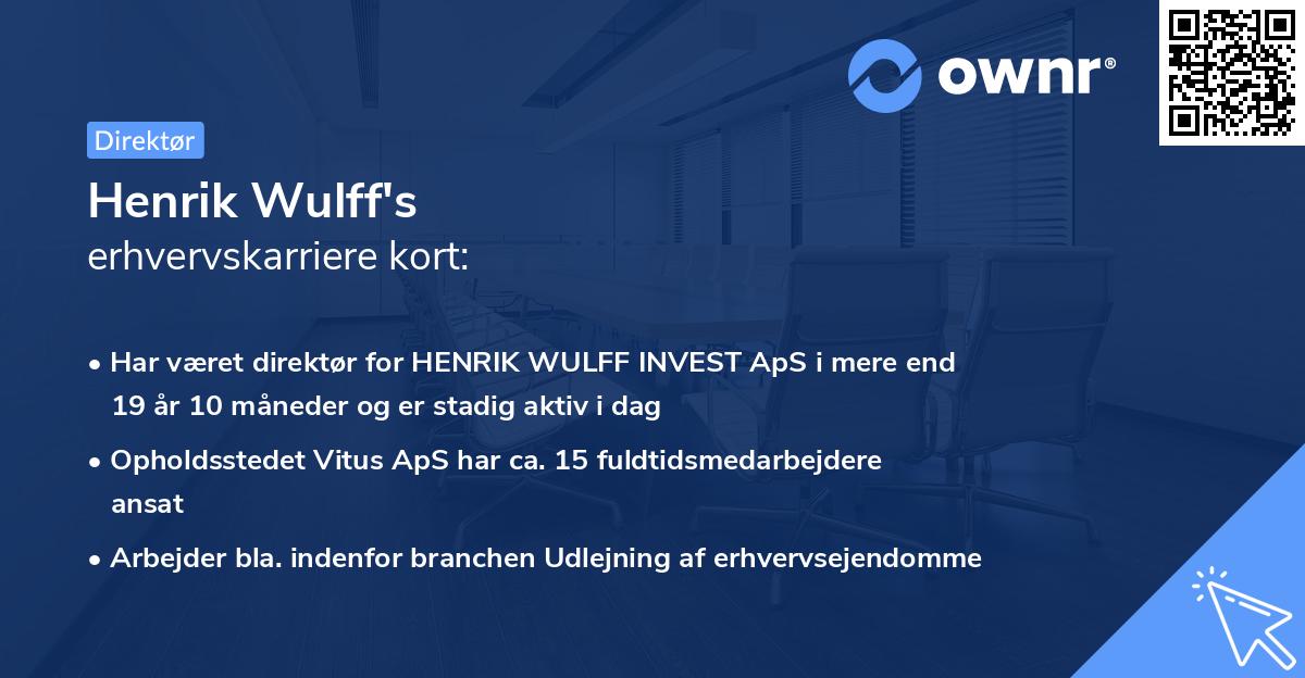 Henrik Wulff's erhvervskarriere kort