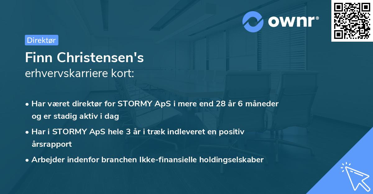 Finn Christensen's erhvervskarriere kort