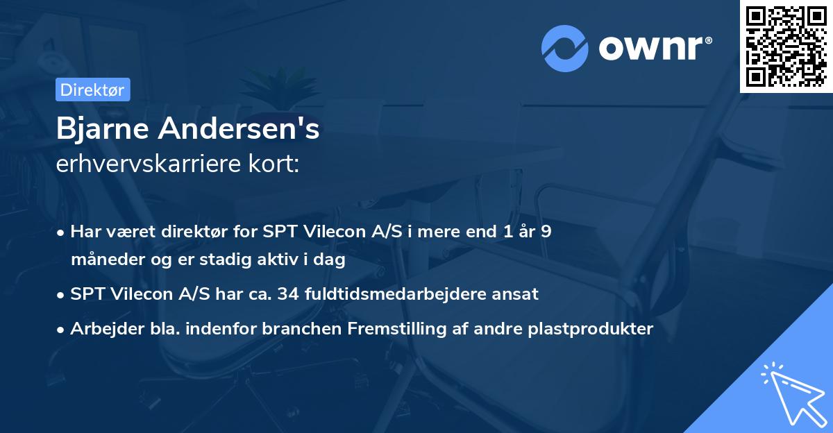 Bjarne Andersen's erhvervskarriere kort