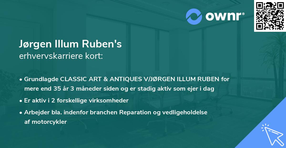 Jørgen Illum Ruben's erhvervskarriere kort