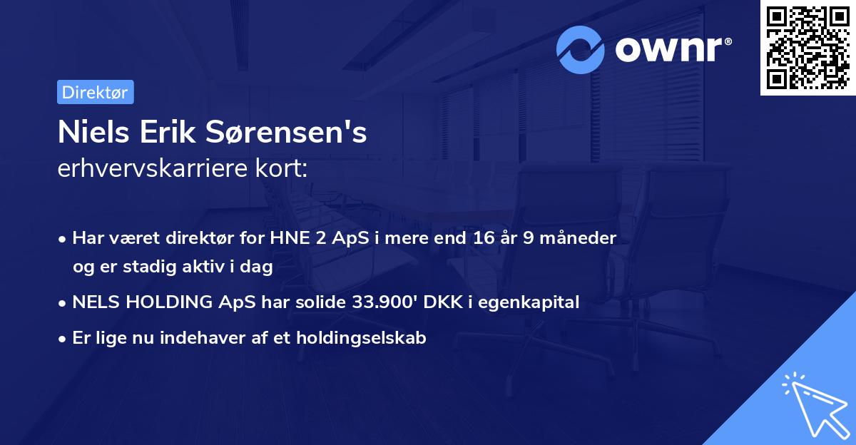 Niels Erik Sørensen's erhvervskarriere kort