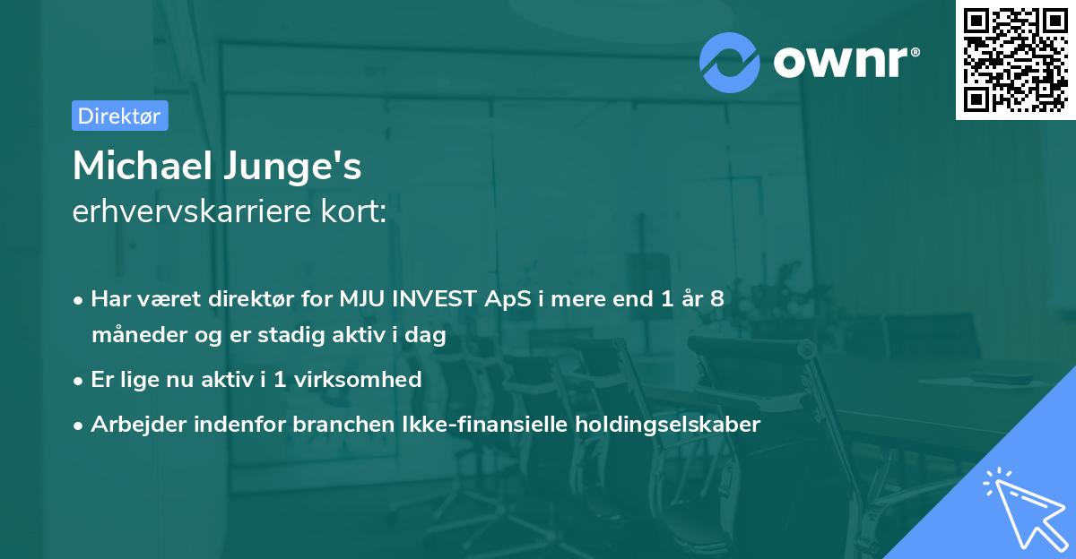 Michael Junge's erhvervskarriere kort
