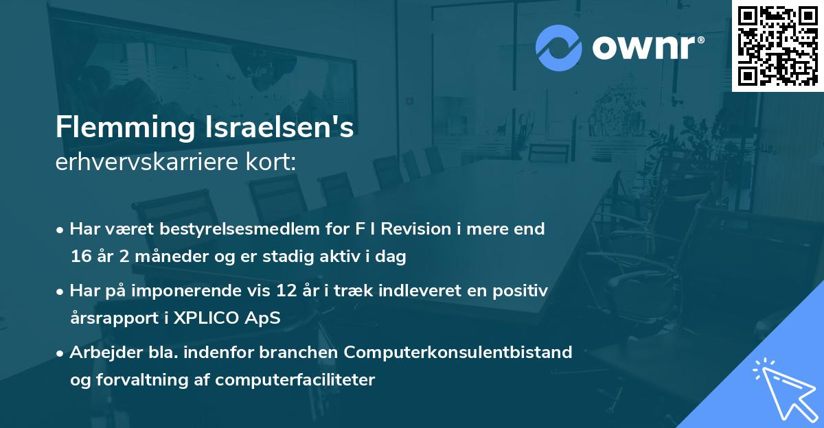 Flemming Israelsen's erhvervskarriere kort