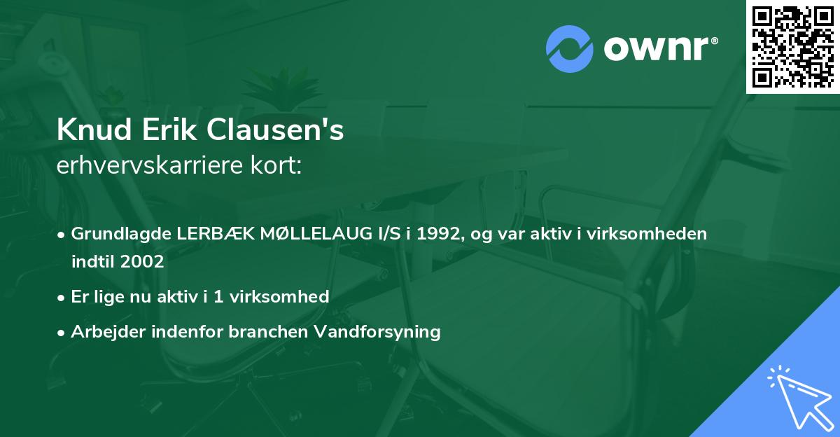 Knud Erik Clausen's erhvervskarriere kort