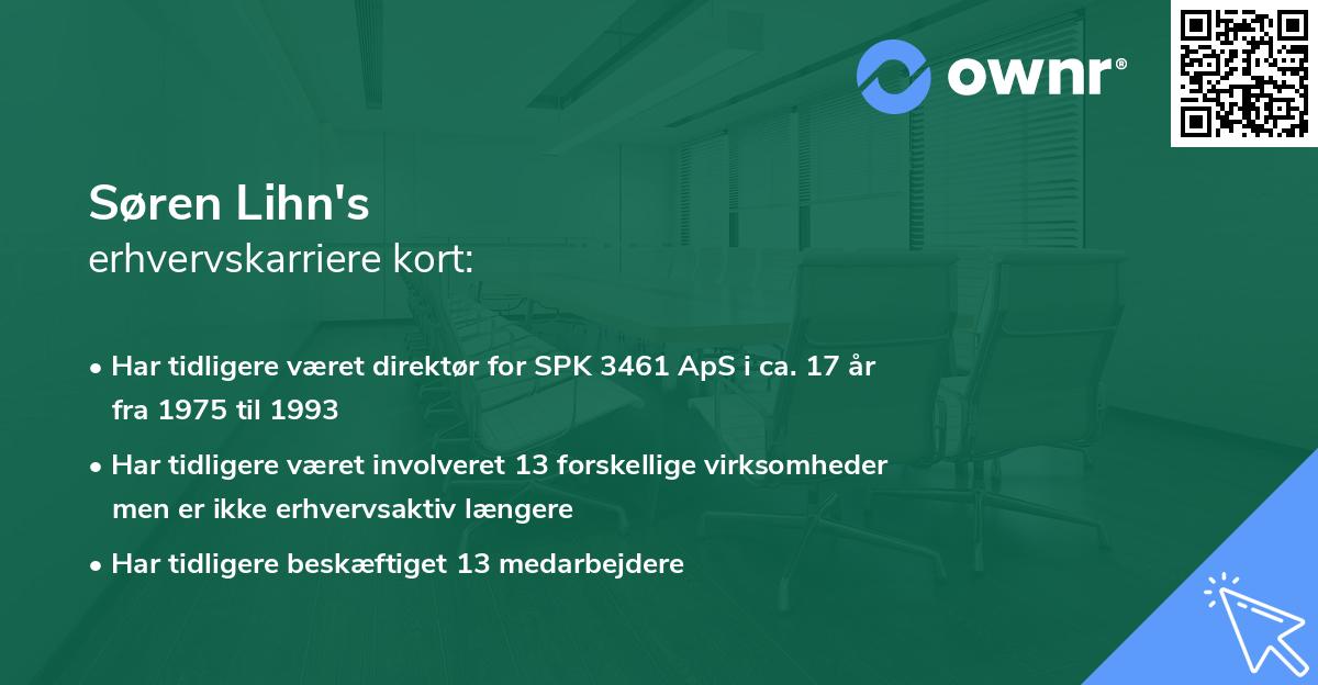 Søren Lihn's erhvervskarriere kort
