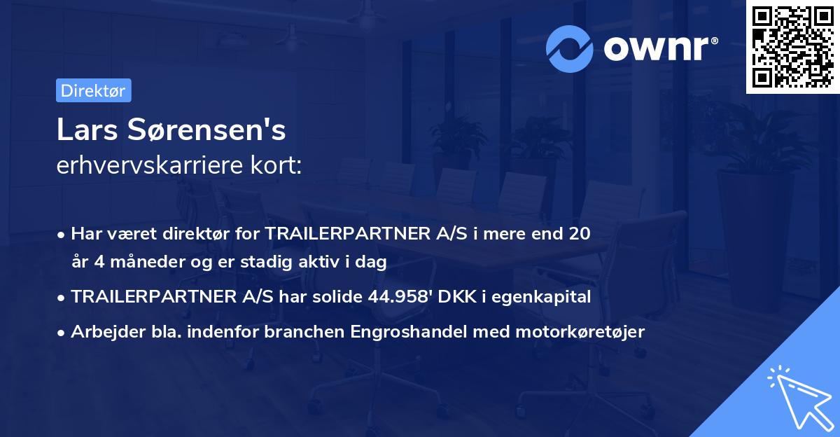 Lars Sørensen's erhvervskarriere kort