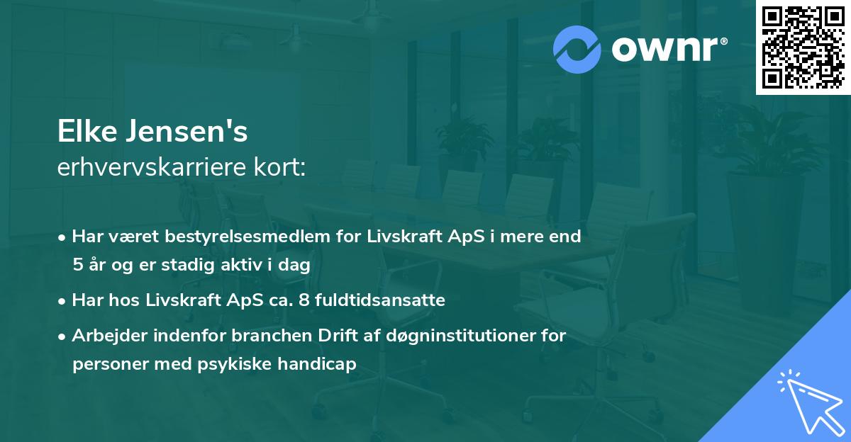Elke Jensen's erhvervskarriere kort