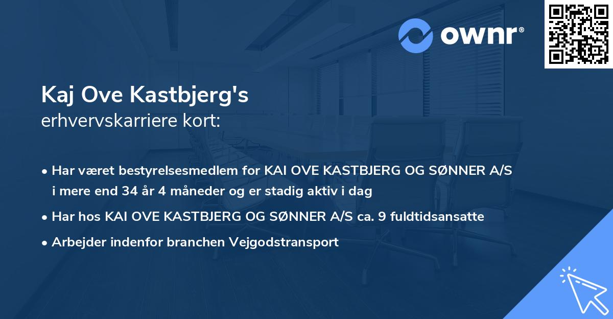 Kaj Ove Kastbjerg's erhvervskarriere kort