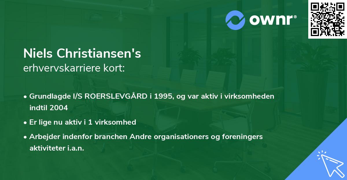 Niels Christiansen's erhvervskarriere kort